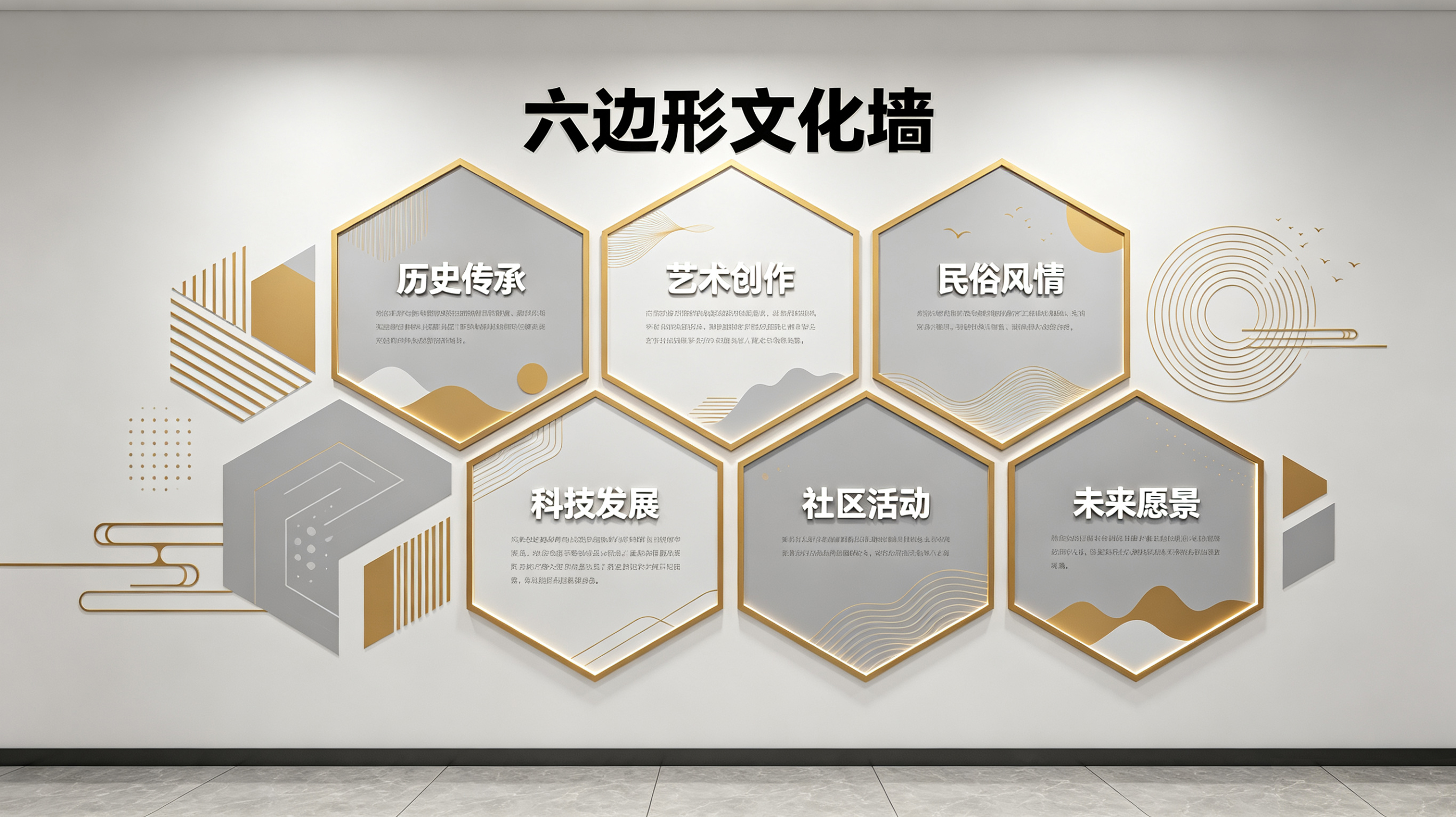 怒江企业文化墙 | 六边形信息美学